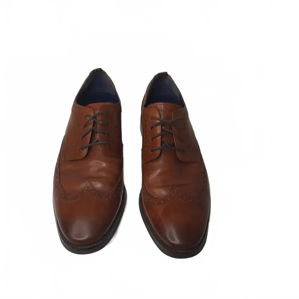 Cole Haan Men's Brown Leather Wingtip Oxfords Size 8.5 M‎